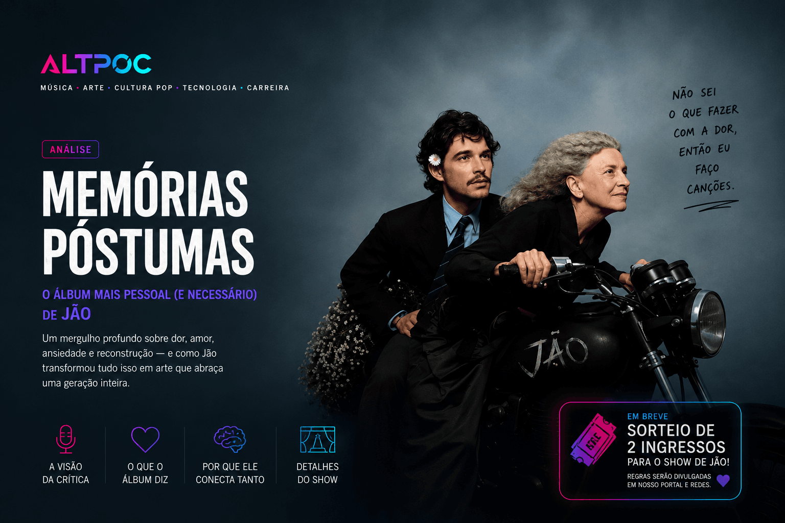 "Memórias Póstumas": quando Jão transforma dor em linguagem