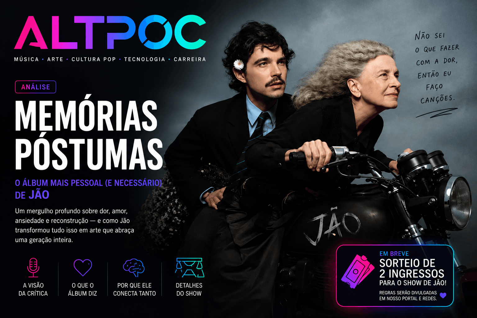 "Memórias Póstumas": quando Jão transforma dor em linguagem